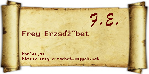Frey Erzsébet névjegykártya