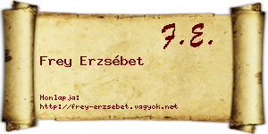 Frey Erzsébet névjegykártya